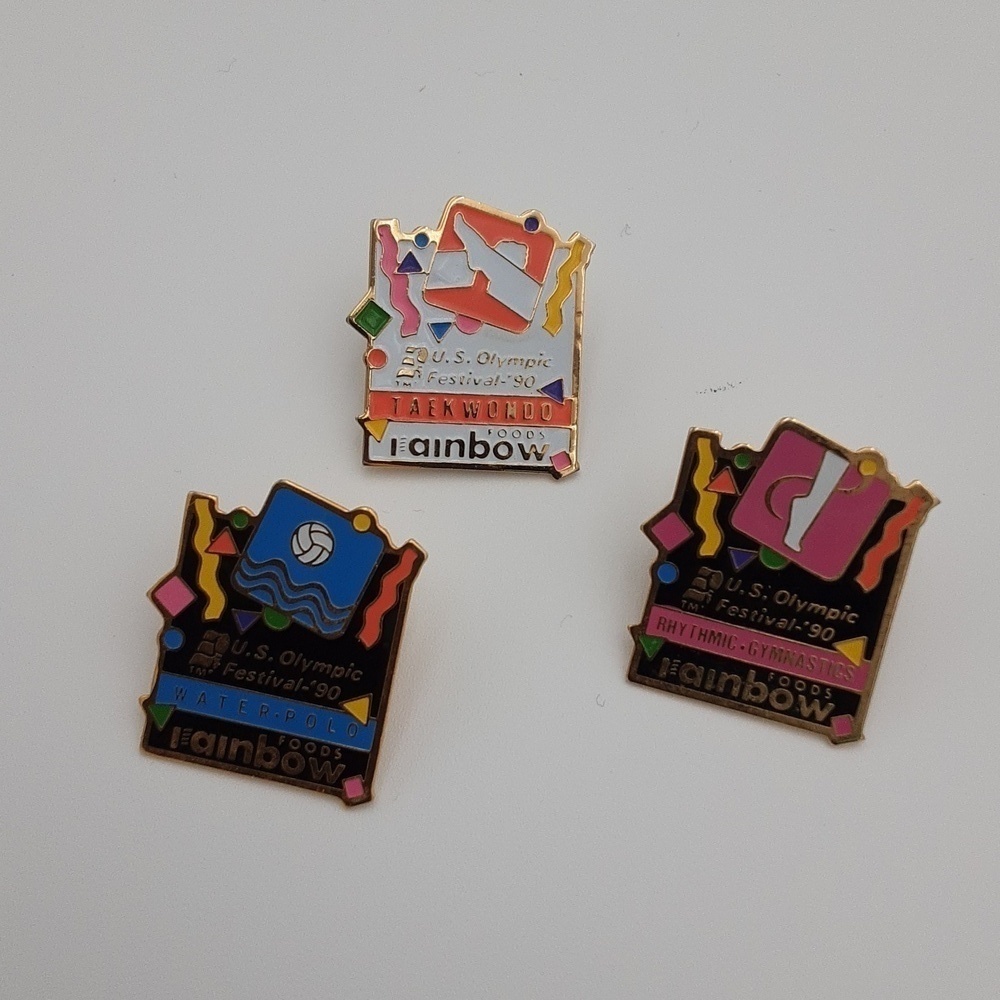 Vintage 90s dresses pins US Olympics festival casual y2k colorful bundle of 3